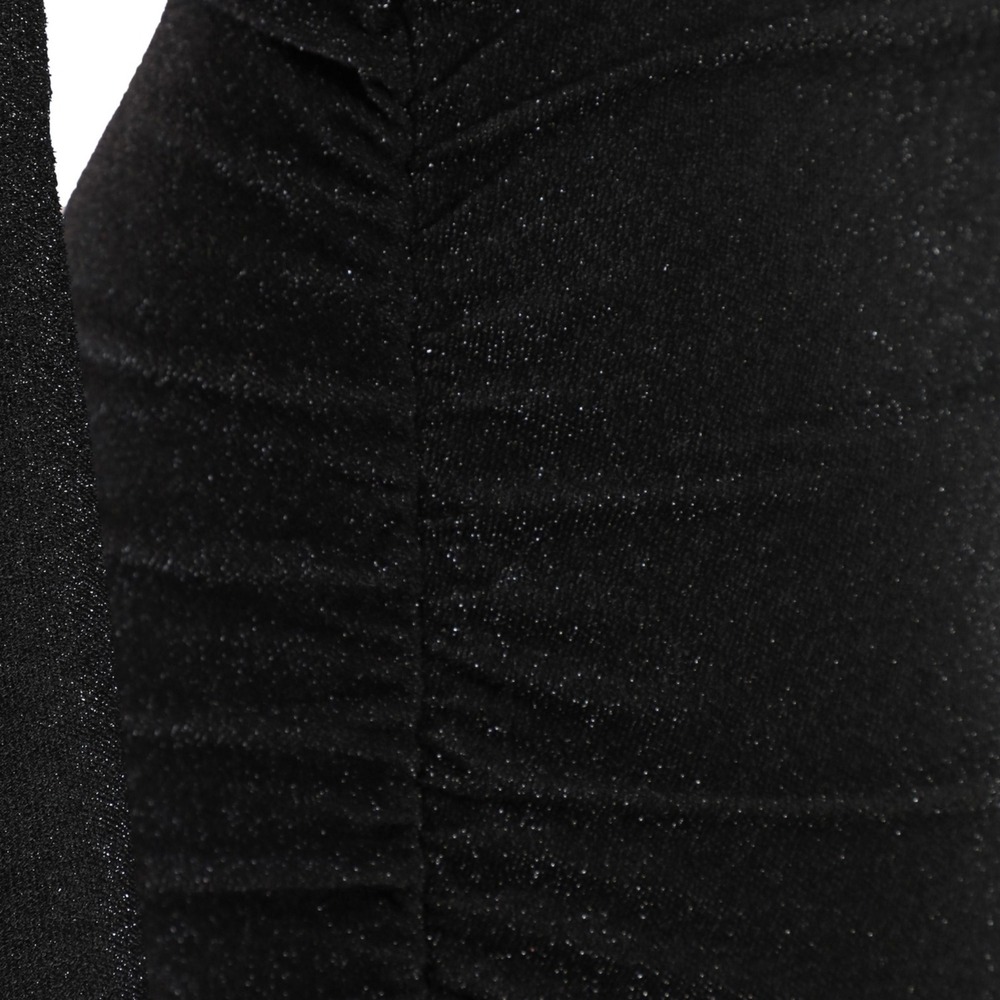 NWT Quiz Women's Brillo Long Sleeve Ruched Glitter Maxi Dress Sz 8 Party Dressy - Picture 6 of 10